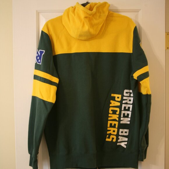 NFL Green Bay Packers Men's Zip-Up Hooded Sweatshirt, Size Large, Green/Yellow - Picture 3 of 4